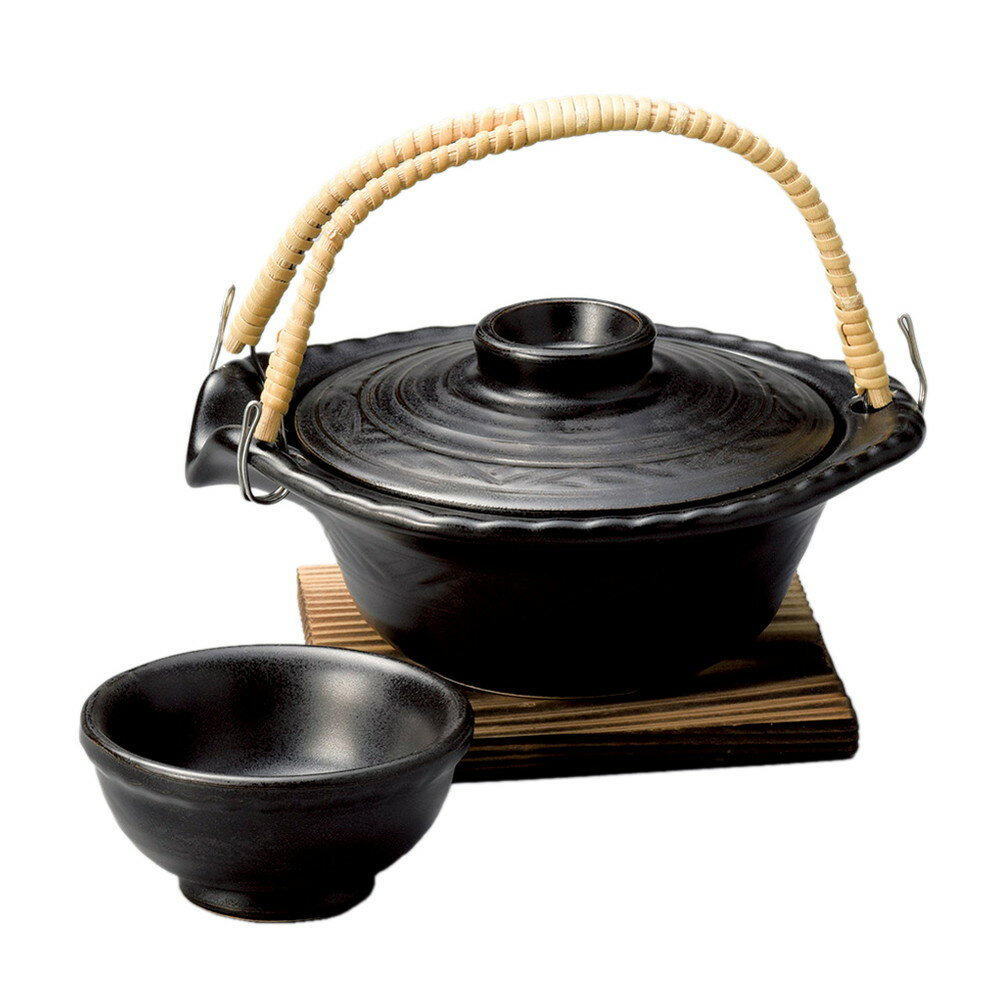 黒釉平形土瓶むし(萬古焼) [ 15.8 x 13.2 x 5.2cm・250cc 530g ] [ 土瓶蒸し ] | 土瓶蒸し 土瓶むし 松茸 マツタケ 料亭 人気 おすすめ 食器 業務用 飲食店 カフェ うつわ 器 おしゃれ かわいい ギフト プレゼント 誕生日 贈り物 贈答品