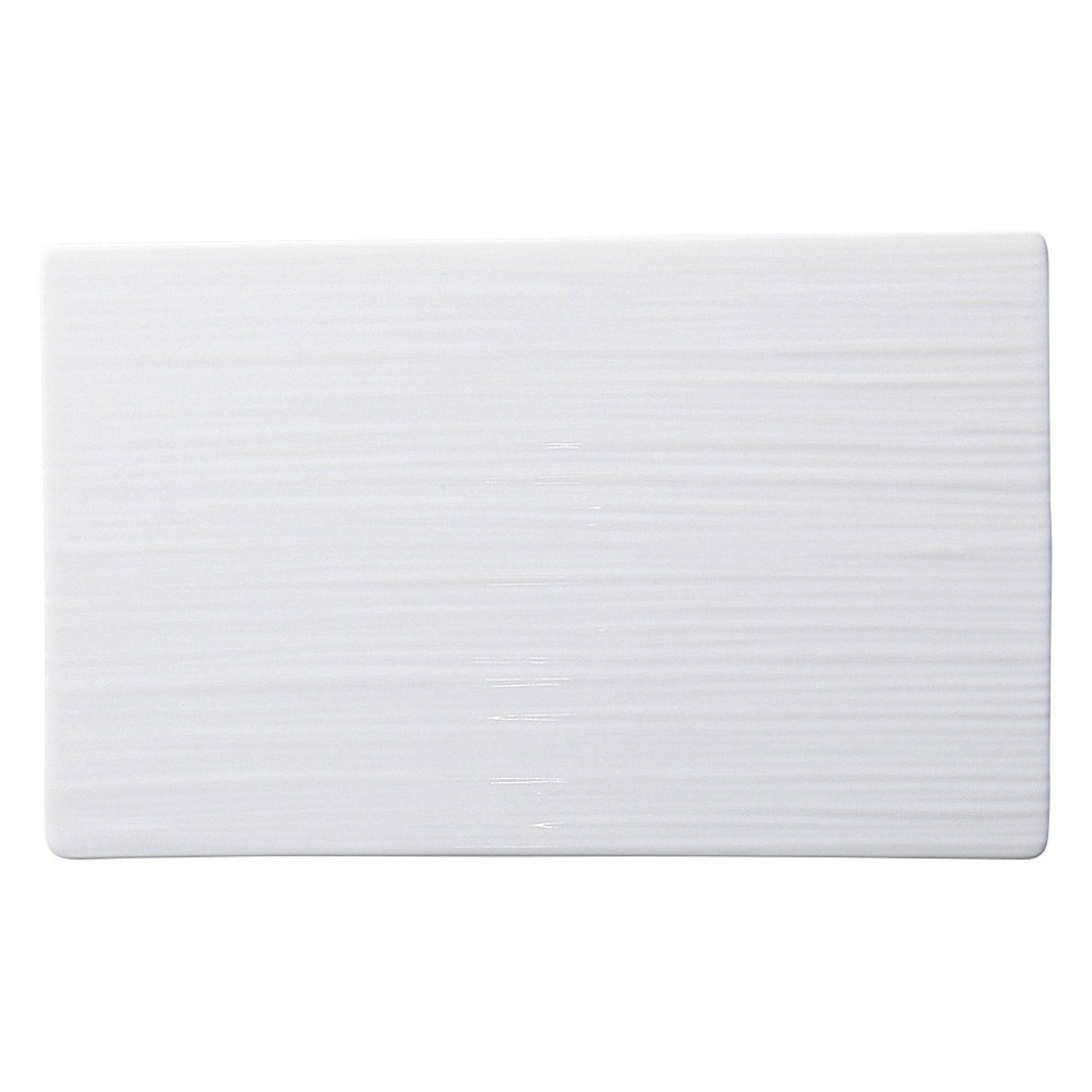 モダンピュアホワイト24cm線紋平長角皿 [ 24.3 x 15 x 1cm 495g ] | 四角 スクエア スクエアー 角皿 パスタ 人気 おすすめ 食器 洋食器 業務用 飲食店 カフェ うつわ 器 おしゃれ かわいい ギフト プレゼント 引き出物 誕生日 贈り物 贈答品