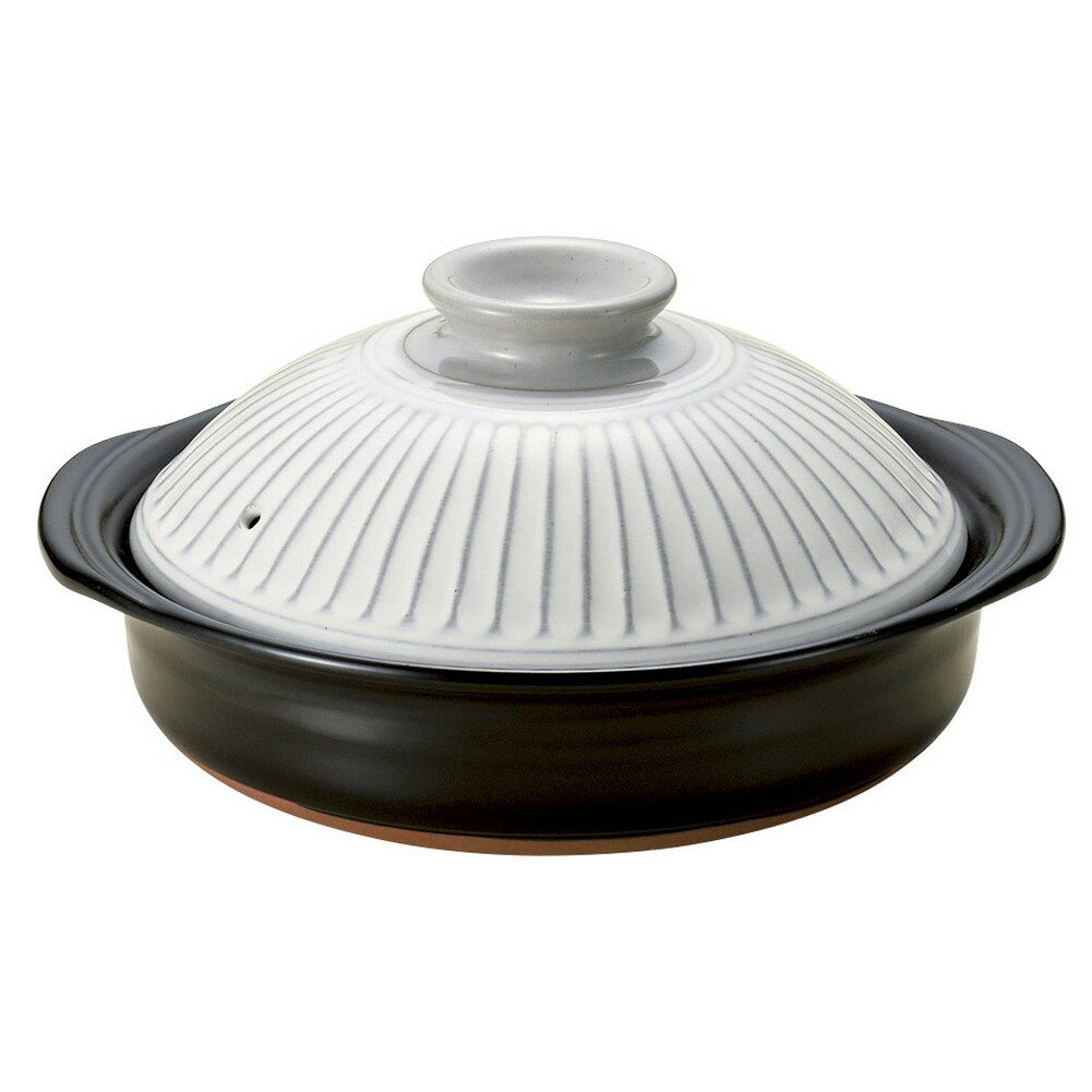 銀峯菊花粉引6号鍋(萬古焼) [ 21 x 19 x 11cm・身6cm・850cc 900g ] [ 土鍋 ] | 飲食店 旅館 ホテル 鍋..