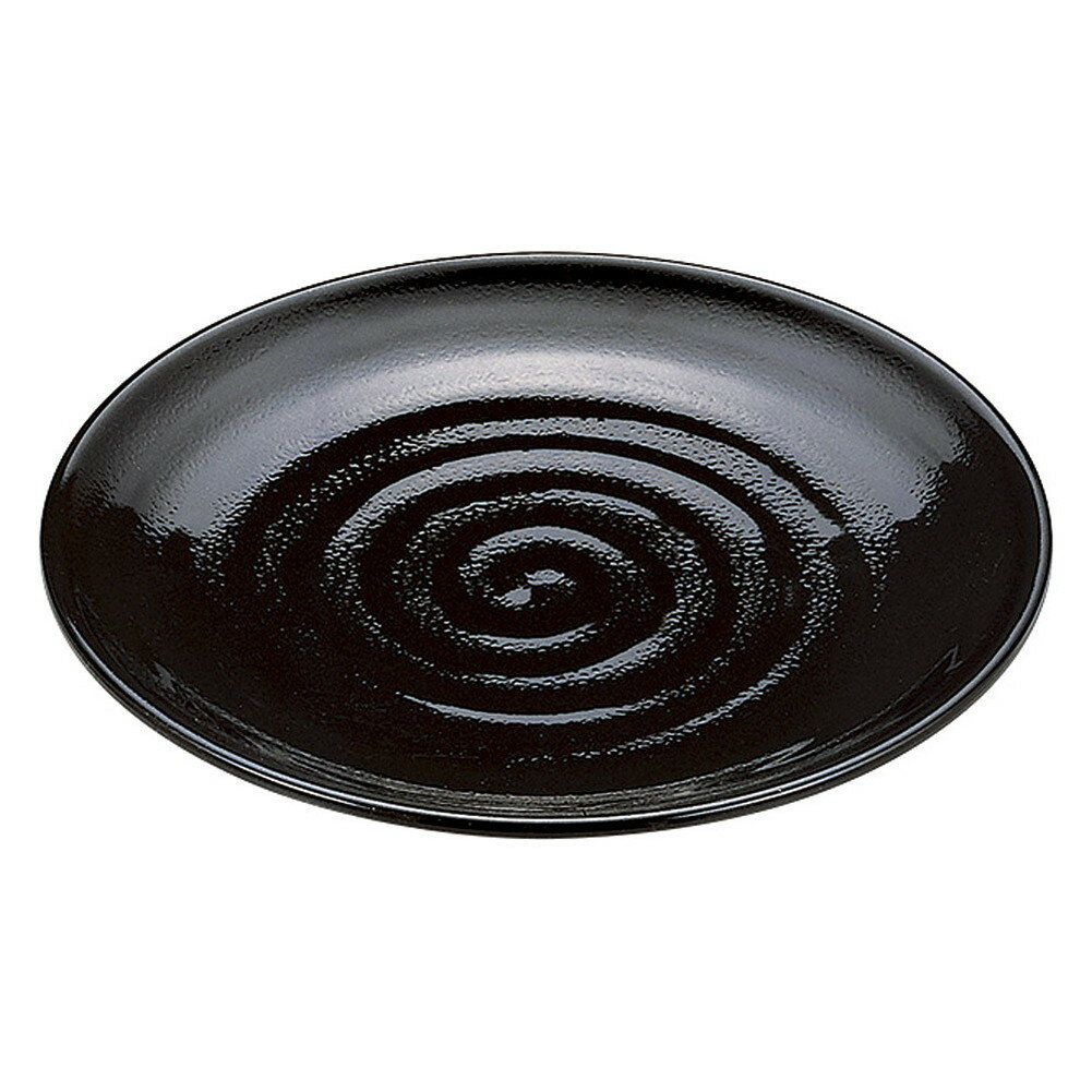 8寸神龍鉢 黒パール(全面塗) [ φ24.2 x 3.8cm ] [ 鍋用盛皿 ] | 飲食店 焼肉 居酒屋 肉料理 厨房 業務用