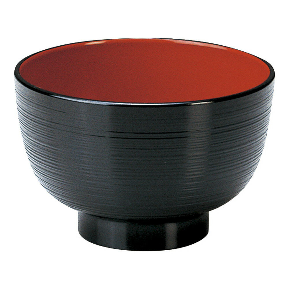 ［A］3.5寸筋汁椀 黒内朱 [ 10.5 x 6.8cm・330cc 78g ] | 小吹椀 汁椀 お椀 煮物碗 吸物椀 スープ soupcup プレゼント ギフト 結婚祝い 引き出物 内祝い 開店祝い 退職祝い 贈答品 贈り物 人気 通販 おしゃれ かわいい 業務用 飲食店