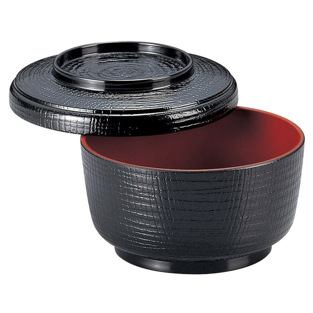 (A)ケヤキ割子 黒塗(内朱) [ 13.5 x 8.3cm・身12.3 x 6.7cm 168(112) ] [ 飯器 ] | 飯器 はんき ごはん お茶漬け 旅館風 食器 業務用 飲食店 カフェ うつわ 器 おしゃれ ギフト プレゼント 引き出物 内祝い 結婚祝い 誕生日 贈り物 贈答品 おすすめ