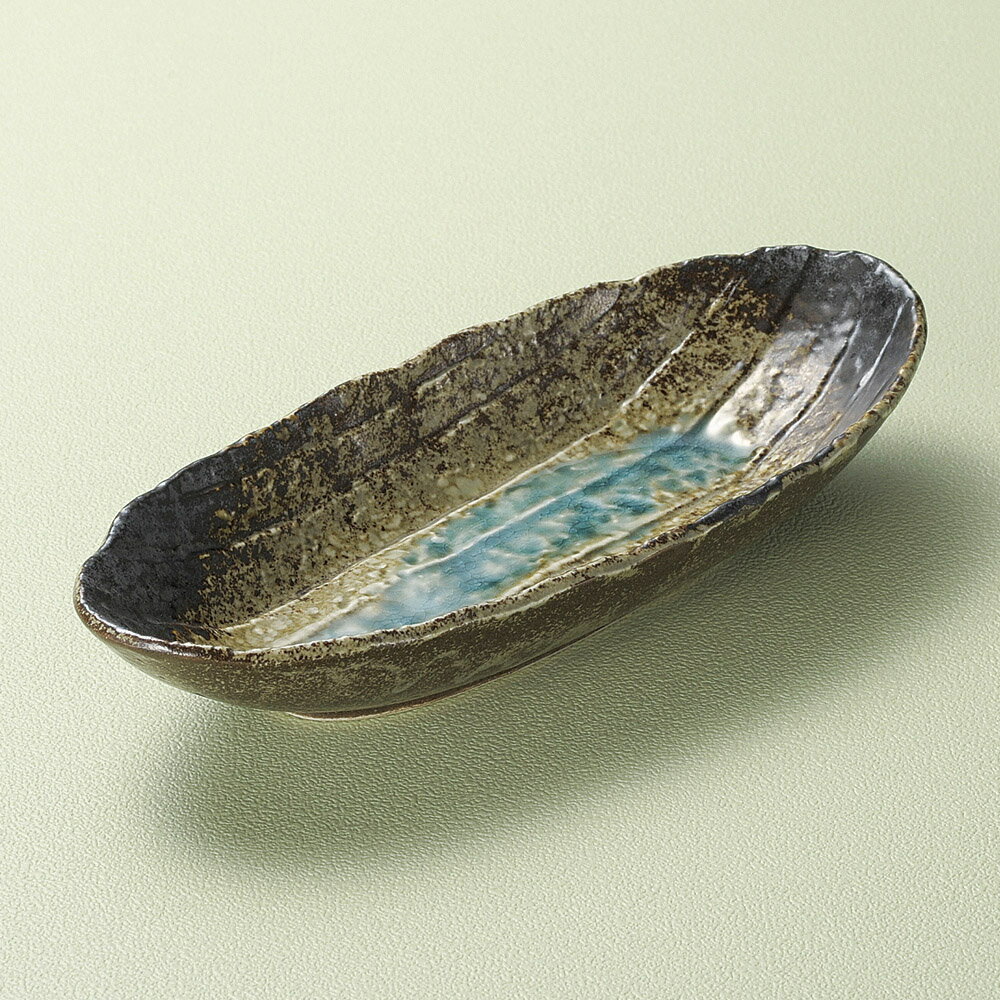大鉢 和三彩手作り楕円長鉢（小） [ 28.5 x 12 x 5.3cm ] | 盛り鉢 盛鉢 万能 取り鉢 おすすめ 食器 業務用 飲食店 カフェ うつわ 器 おしゃれ かわいい お洒落 可愛い おしゃれ かわいい お洒落 可愛い