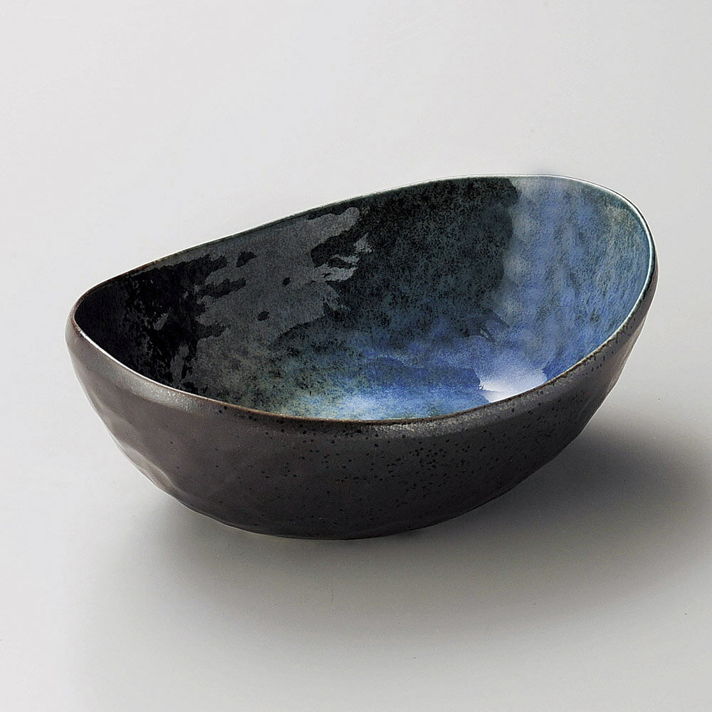 大鉢 森の湖楕円煮物鉢 [ 19.2 x 13.8 x 