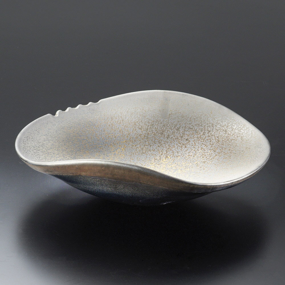 大鉢 金彩たわみ鉢（信楽焼） [ 36 x 27.5 x 11cm ]| 鉢 パスタ皿 盛り鉢 ボウル 大きい おすすめ 食器 業務用 飲食店 カフェ うつわ 器 ギフト プレゼント 内祝い 結婚祝い 誕生日 贈り物 贈答品 おしゃれ かわいい