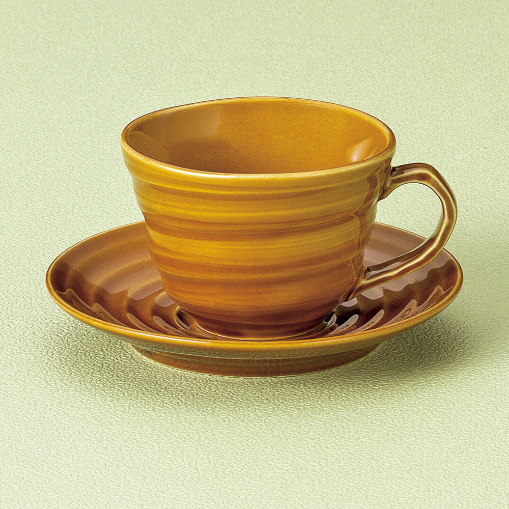 コーヒー 飴ブランカコーヒー碗皿 [ 8.9 x 6.4cm 200cc ・ 13.9 x 2.2cm ] 【料亭 旅館 和食器 飲食店 業務用】