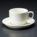 コーヒー スタックNB紅茶碗皿 [ 8.5 x 6cm 220cc ・ 14.4 x 1.8cm ] 【料亭 旅館 和食器 飲食店 業務用】