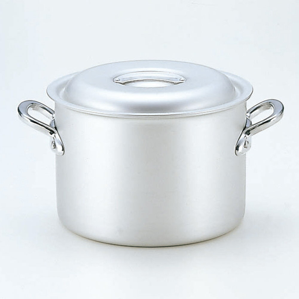 厨房用品 マイスターアルミ半寸胴鍋（アルマイト仕上げ） [ 33cm 33 x 21cm 18L ] 【料亭 旅館 和食器 飲食店 業務用】