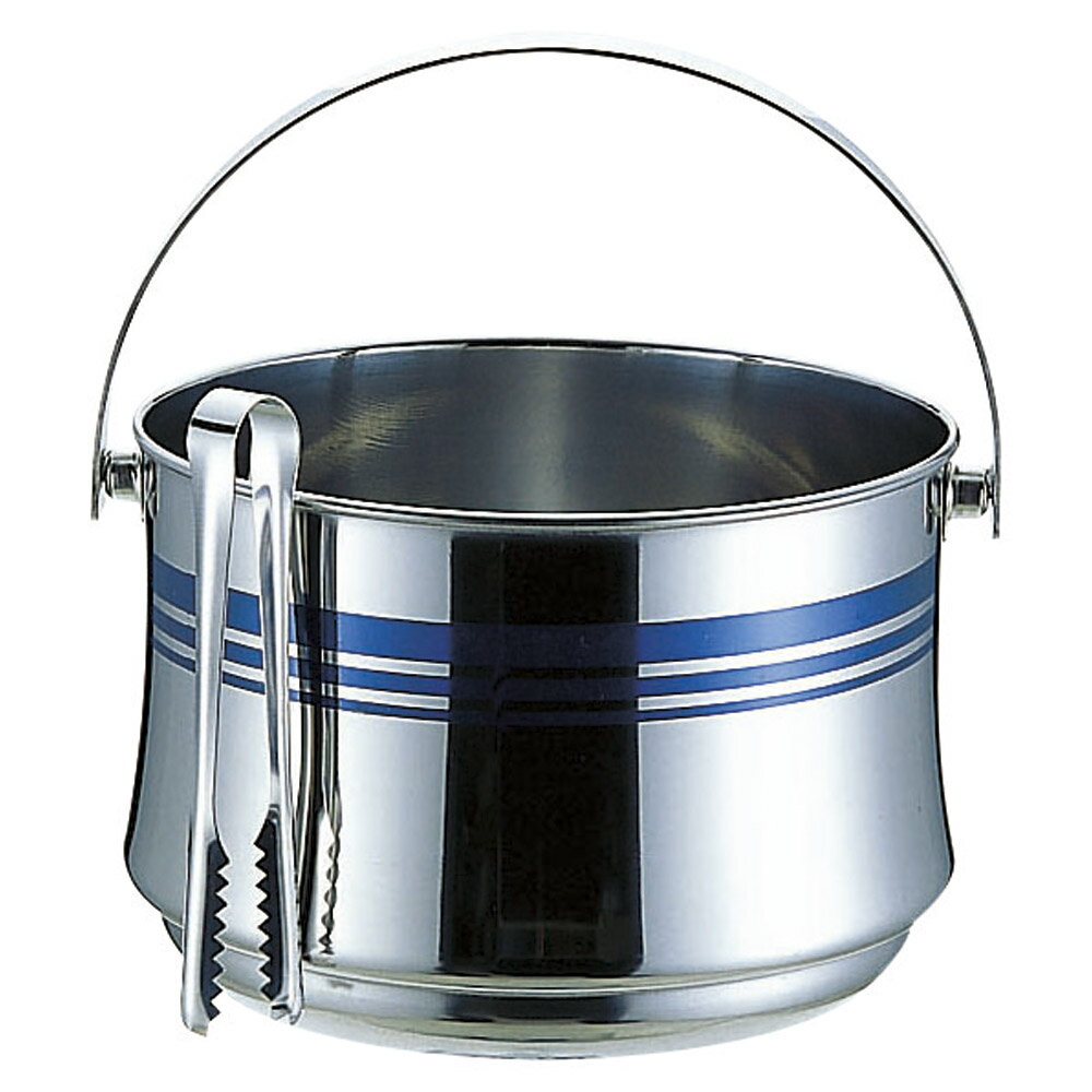 厨房用品 ステンジャンボアイスペール（トング付） [ 大21 x 14.5cm 4.5L ] | 氷 氷入 アイス 酒器 お酒 居酒屋 バー bar 晩酌 人気 おすすめ 食器 洋食器 業務用 飲食店 カフェ うつわ 器 おしゃれ かわいい ギフト プレゼント 引き出物 誕生日 贈り物 贈答品