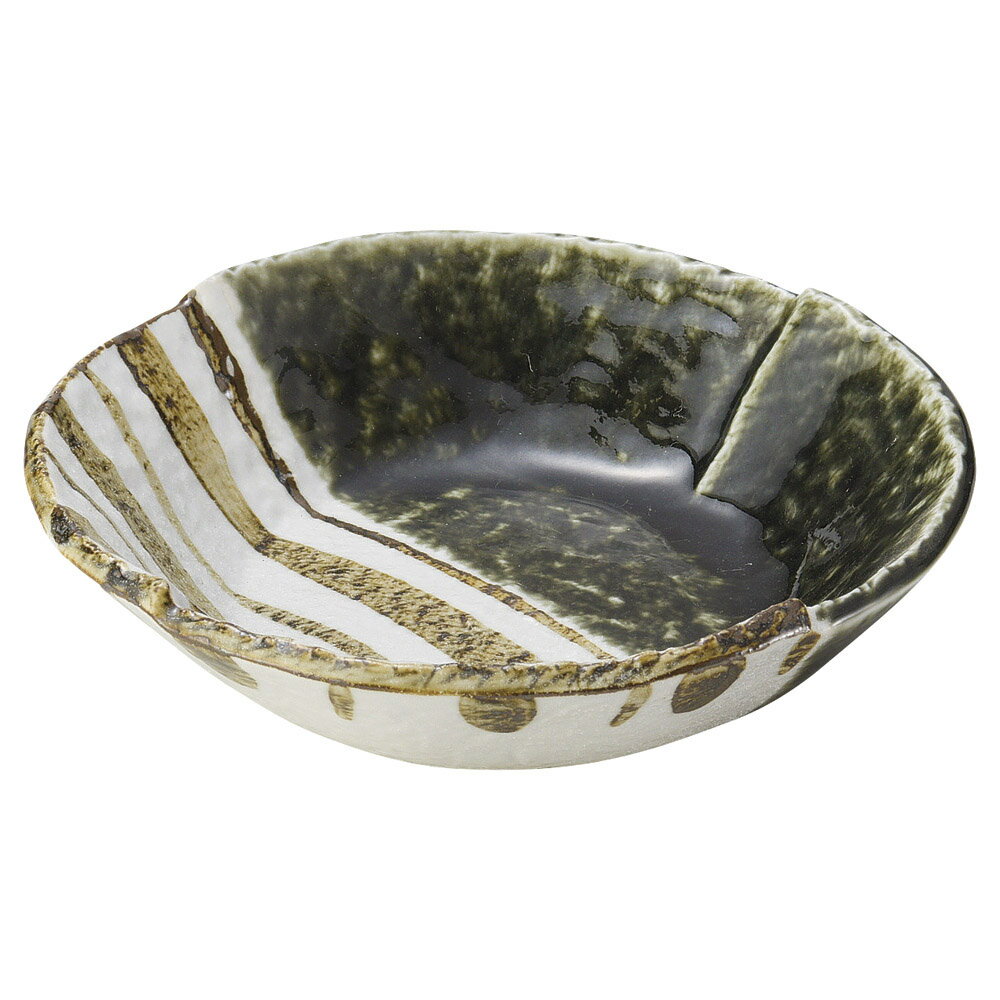 和陶オープン 織部ストライプ 6.5丸鉢 [ 19 x 4.5cm ] 【料亭 旅館 和食器 飲食店 業務用】