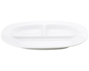 洋陶オープン 白玉渕 11吋角ランチ皿 [ 27 x 22.5 x 2.7cm ] 【料亭 旅館 和食器 飲食店 業務用】