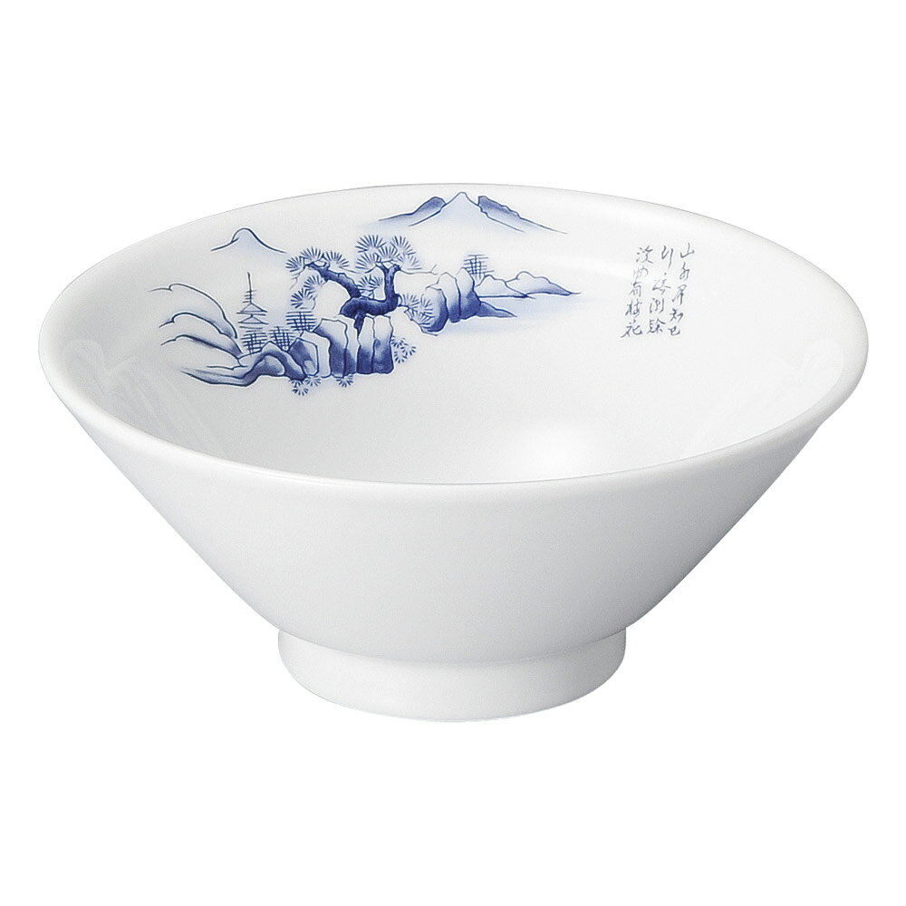 中華オープン 上絵山水 5.0ライス丼 [ 15 x 6.2cm ] | スープ 汁椀 フカヒレ ライス 飯碗 チャーハン ..