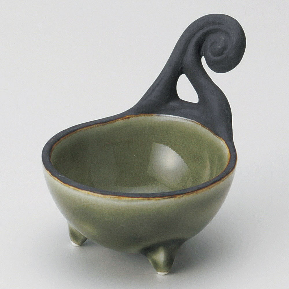 珍味 桃山織部ビワ型手付珍味 [ 6 x 3 x 6.5cm ] | 珍味 小付け 小鉢 小皿 お漬物 薬味入れ おすすめ ..