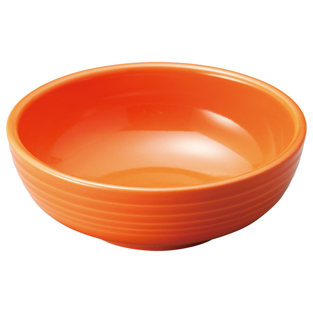 中皿・中鉢 オービットオレンジ 17cmボール [17×6.3cm・800cc] | SNS インスタ映え おしゃれ かっこいい カフェ おうちカフェ 洋食器 業務用 贈答 プレゼント ギフト シンプル モダン お祝い セット オレンジ ボール