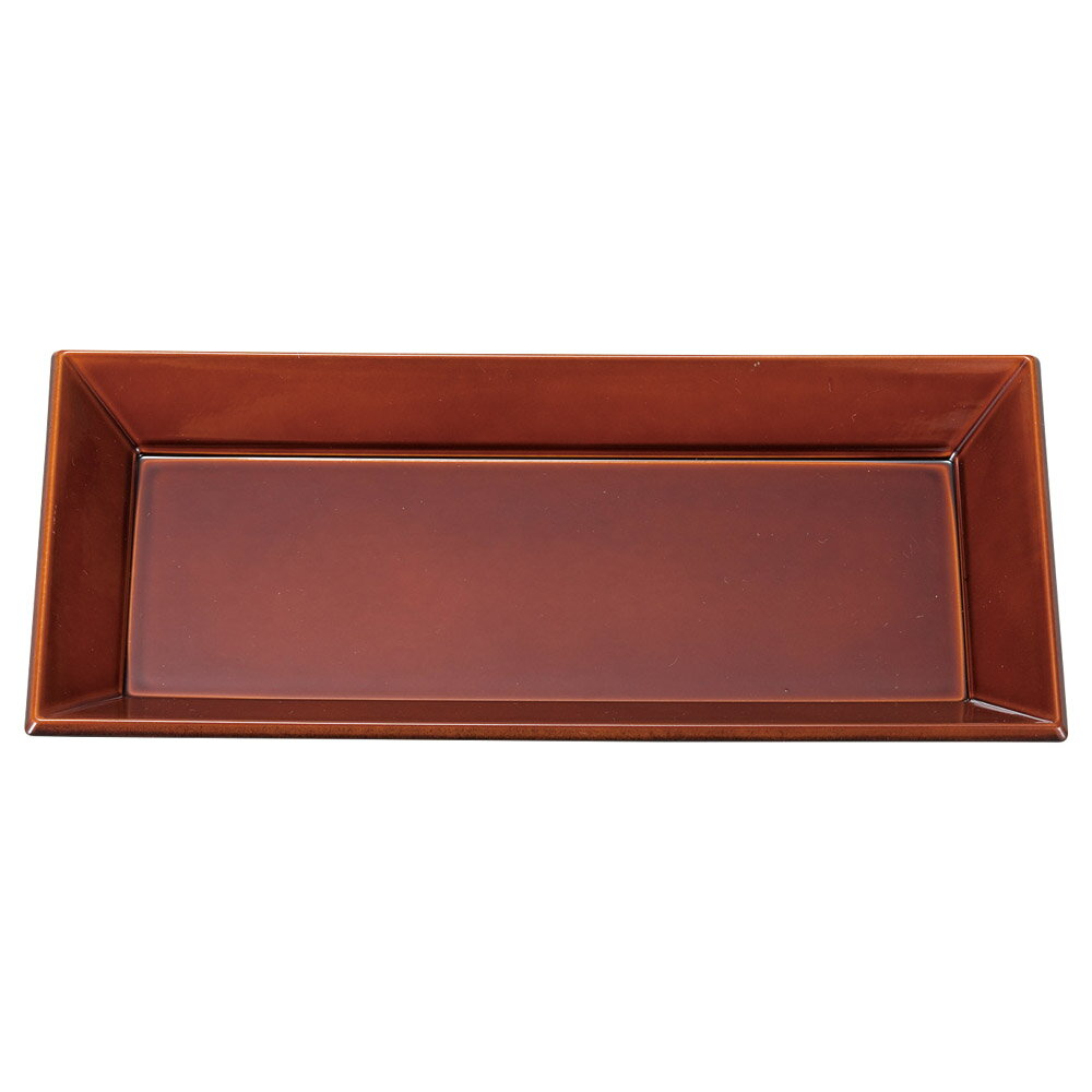 角鉢 ［A］華やか二点鉢 春慶 裏黒 [21.8×10.6×2cm] | 和食器 シンプル ブラウン 茶色 飲食店