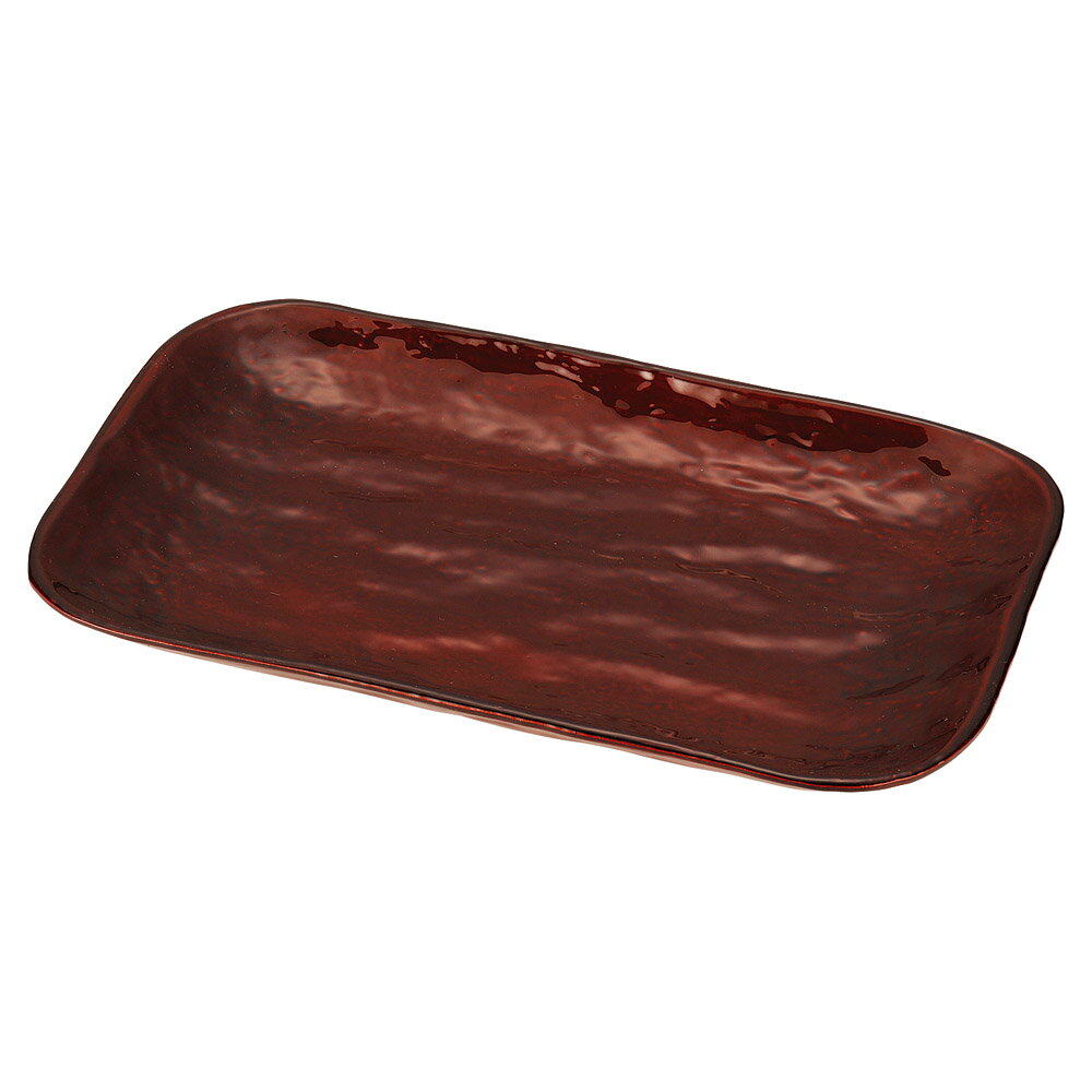 角皿 ［シェルミン］178長角皿 アメ釉塗 [17.8×11.4×2cm] | バイオマス おしゃれ 皿 和カフェ 茶