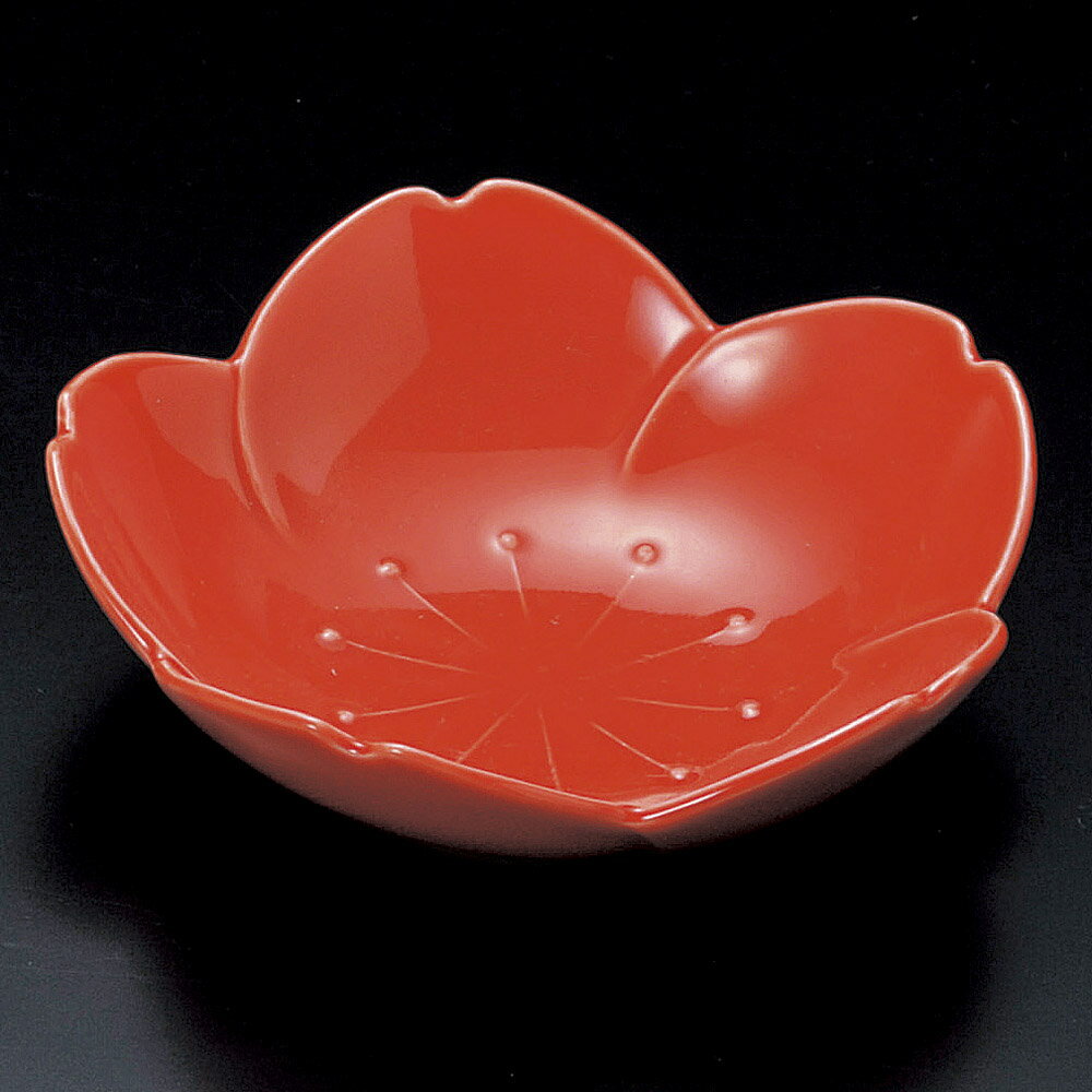 松花堂赤桜浅鉢[11x3.5cm]...