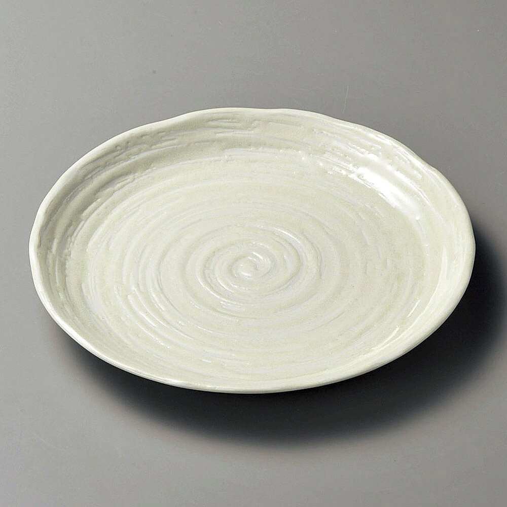 丸皿 吉祥粉引8.0皿 [ 24 x 3cm ] | 中皿 デザート皿 取り皿 人気 おすすめ 食器 業務用 飲食店 カフェ うつわ 器 おしゃれ かわいい ギフト プレゼント 引き出物 誕生日 贈り物 贈答品