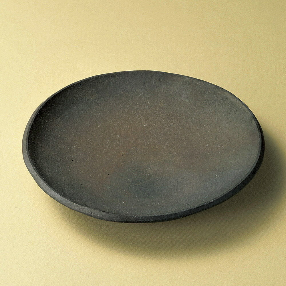 丸皿炭化タタラ9.0皿[27x4c...