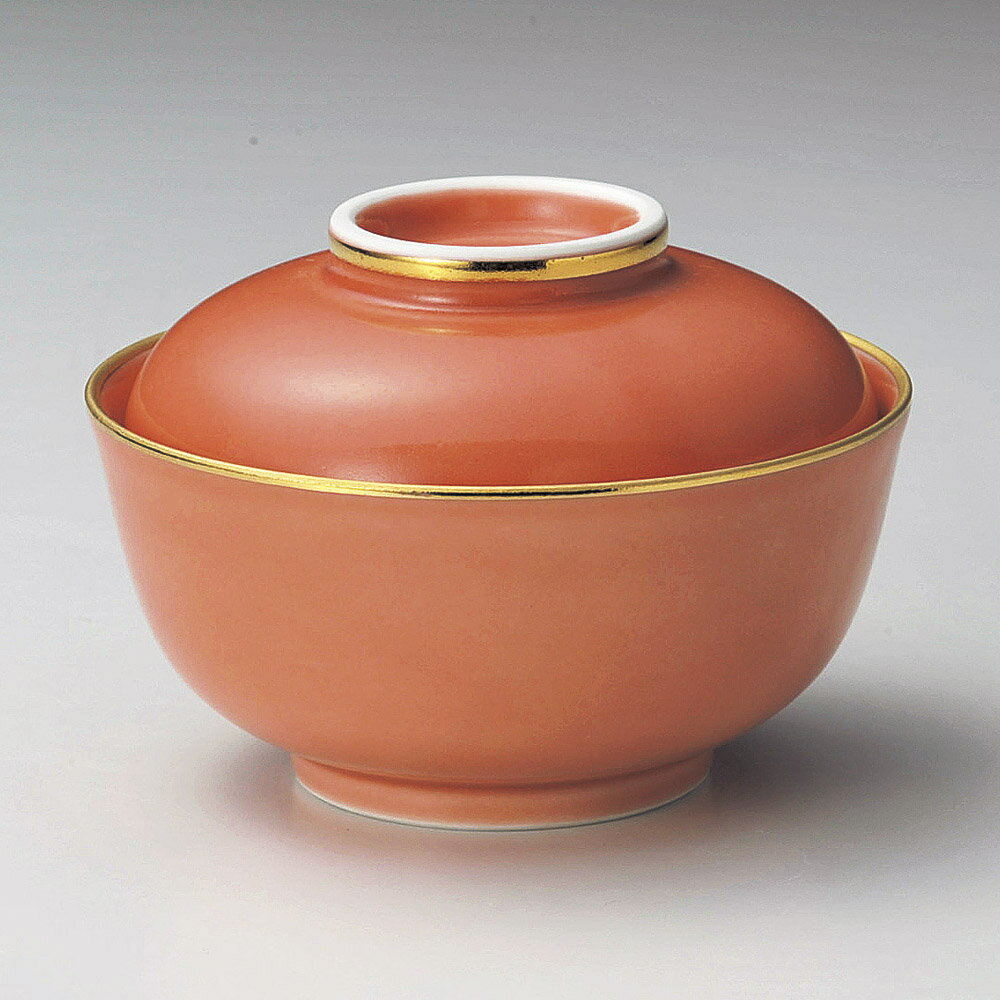 煮物碗 渕金オレンジ釉小蓋物（有田焼） [ 11.5 x 8.5cm ] | 煮物 料亭 旅館 割烹 碗 人気 おすすめ 食器 業務用 飲食店 カフェ うつわ 器 おしゃれ かわいい ギフト プレゼント 引き出物 誕生日 贈り物 贈答品
