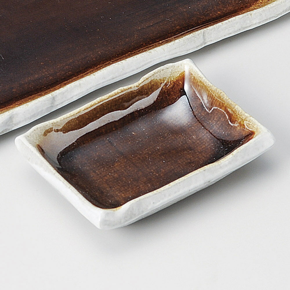 焼物皿千代口付 ブラウン長角小皿 [ 9 x 6.7 x 2cm ] | 焼き物皿 ステーキ皿 サンマ 焼き魚 食器 業務用 飲食店 カフェ うつわ 器 おしゃれ かわいい お洒落 ギフト プレゼント 引き出物 内祝い 結婚祝い 誕生日 贈り物 贈答品 おすすめ 人気(3)