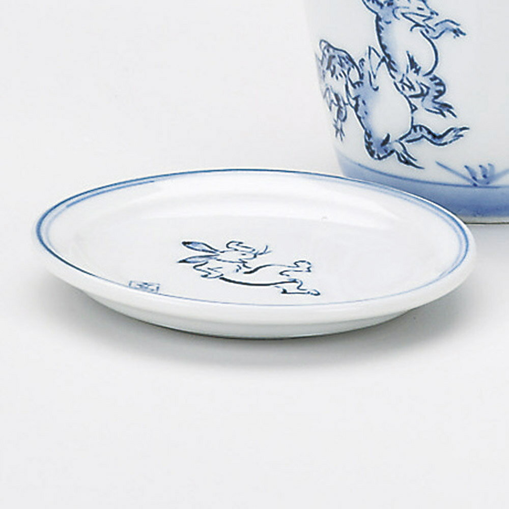 そば用品 鳥獣戯画（相撲の図）小