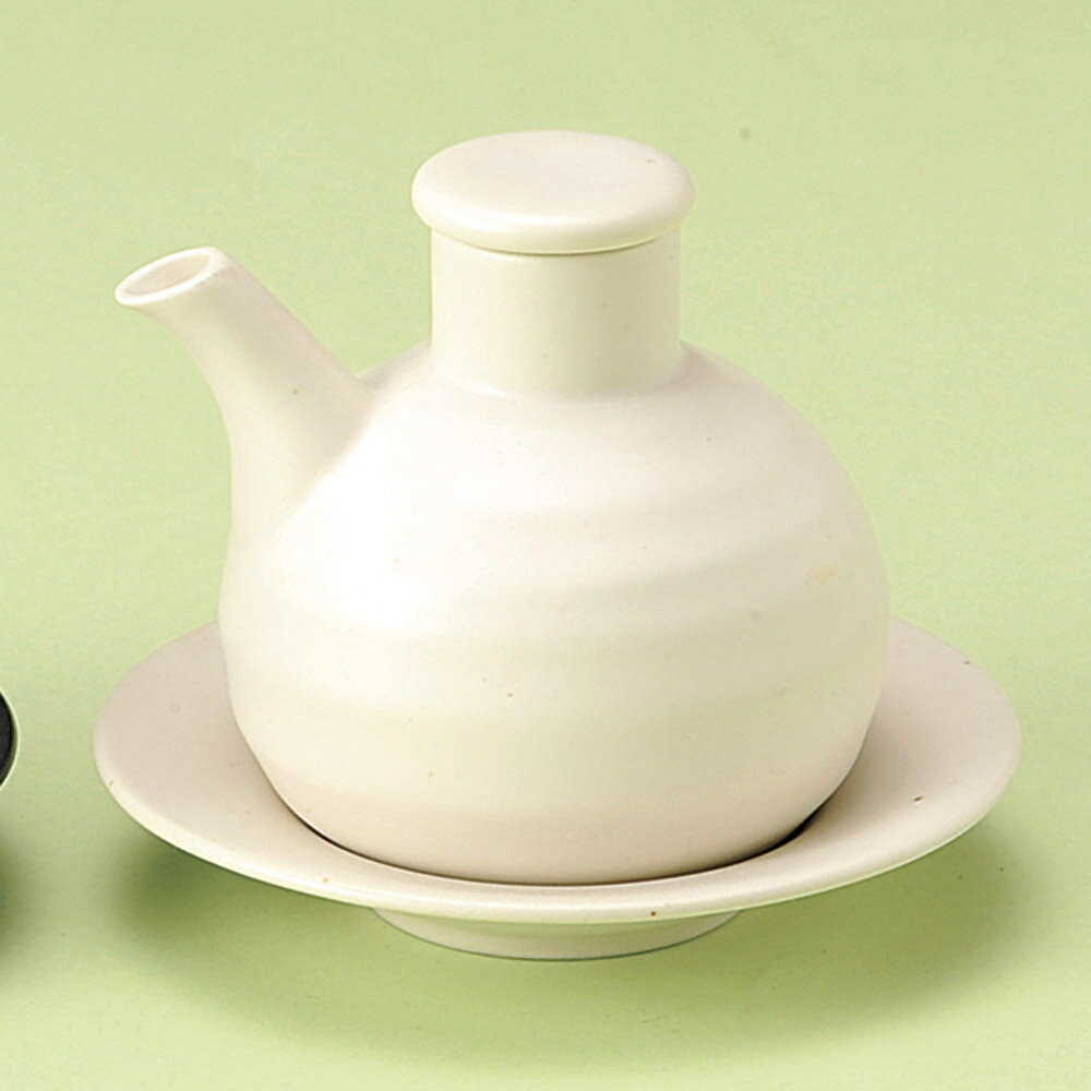 卓上カスターセット ホワイト汁差し（受皿付） [ 8.5 x 7 x 7.5cm 110 ] | カスターセット 調味料入 卓..