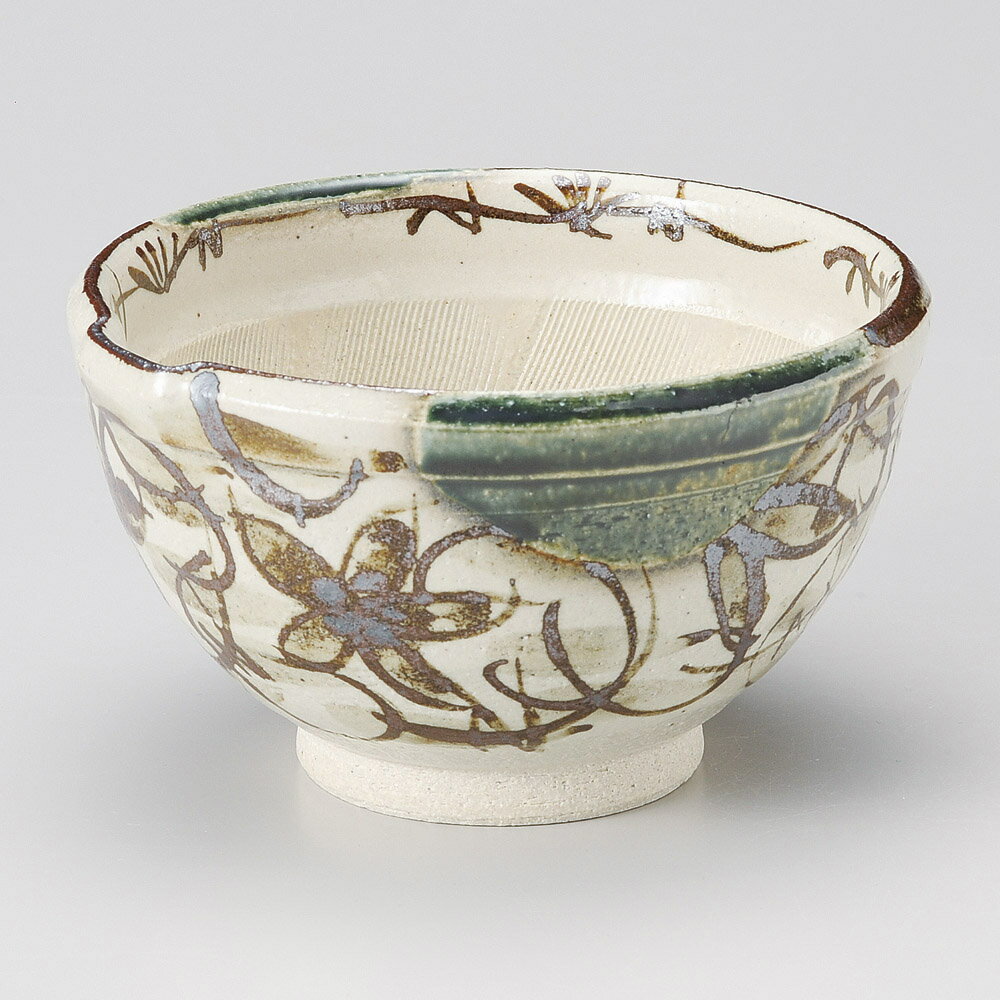 すり鉢 織部鉄仙花六寸深口スリ鉢 [ 18.8 x 11cm ] 【料亭 旅館 和食器 飲食店 業務用】