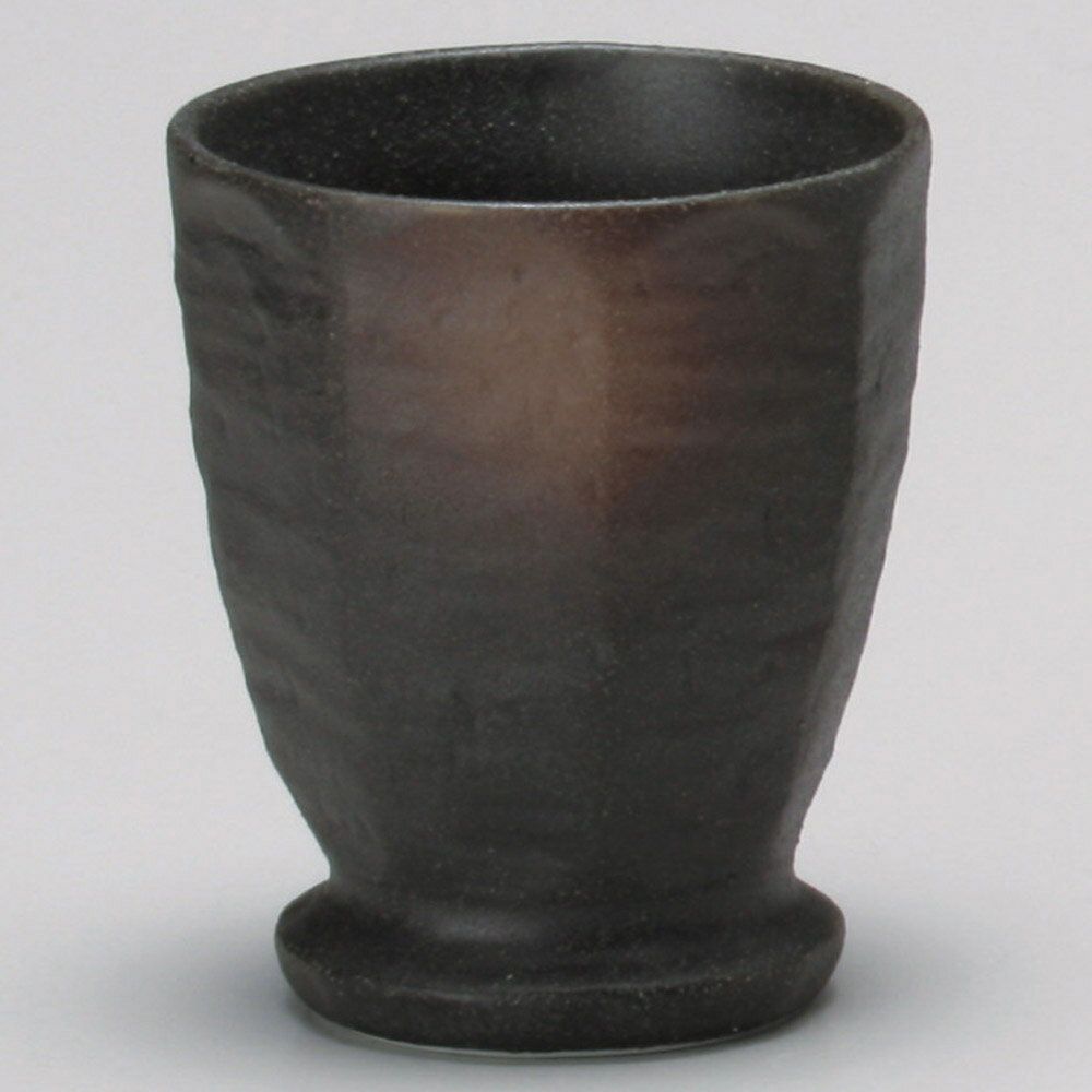 長湯呑 黒伊賀風吹ケズリ湯呑 [ 7 x 8.5cm 170cc ] | ゆのみ 湯呑 湯飲み 一服 お茶 人気 おすすめ 食..