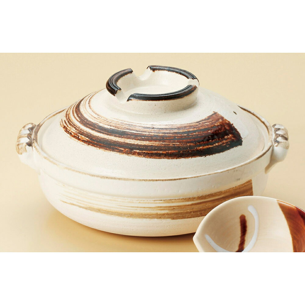 土鍋 むさしの7号鍋（萬古焼） [ 25 x 22.3 x 13cm 身7.8cm ] | 土鍋 小さい 小さめ 2人用 インスタ あ..