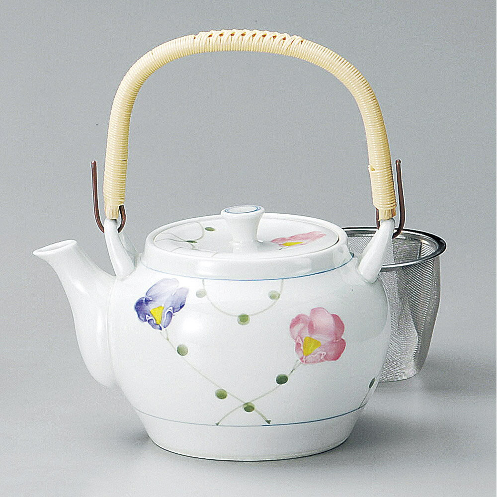 土瓶 りぼんU付8号土瓶（有田焼） [ 15.5 x 12.5cm 1,400cc ] | ポット 急須 土瓶 お茶 大きい 一服 ま..