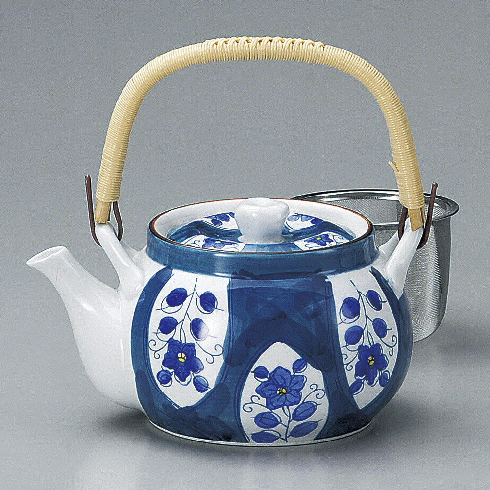 土瓶 木甲割花U付6号土瓶（有田焼） [ 14.5 x 11cm 900cc ] | ポット 急須 土瓶 お茶 大きい 一服 まっ..