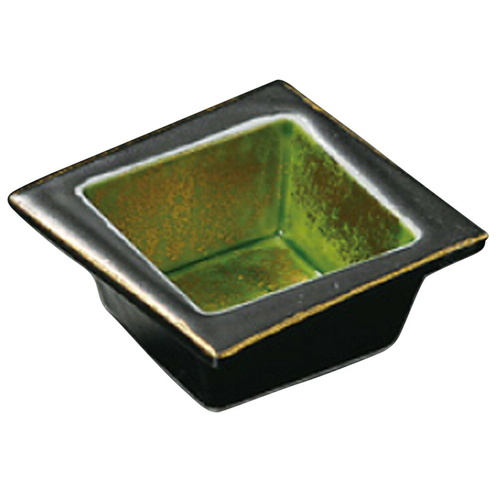 樂天商城 - ☆ 千代口 ☆ 金彩グリン交趾正角千代口 [ 6.7 x 6.7 x 2.8cm ] | 小鉢 小 小さい 鉢 ボウル 万能 人気 おすすめ 食器 業務用 飲食店 カフェ うつわ 器 おしゃれ かわいい ギフト プレゼント内祝い 結婚祝い 誕生日 贈り物 贈答品
