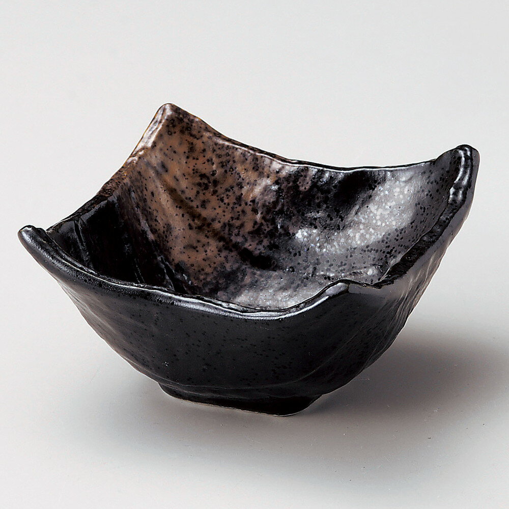Small Bowls - ☆ 小鉢 ☆ 黒釉四角小鉢(中) [ 10 x 5.7cm ] | 小鉢 小 小さい 鉢 ボウル 万能 人気 おすすめ 食器 業務用 飲食店 カフェ うつわ 器 おしゃれ かわいい ギフト プレゼント内祝い 結婚祝い 誕生日 贈り物 贈答品
