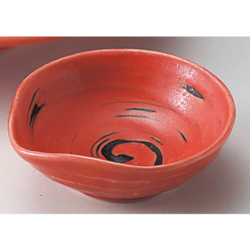 ☆ 刺身鉢 ☆ 紅3.0片口鉢 [ 9.7 x 9.3 x 3.5cm ] 【 料亭 旅館 和食器 飲食店 業務用 】