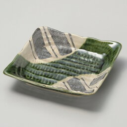 ☆ 向付 ☆ 織部塗分正角皿 [ 17.5 x 17.5 x 4cm ] | 和食器 鉢 小鉢 ボウル 浅鉢 料亭 ホテル 食器 業務用 飲食店 カフェ うつわ 器 おしゃれ かわいい ギフト プレゼント 内祝い 誕生日 贈り物 贈答品 おすすめ