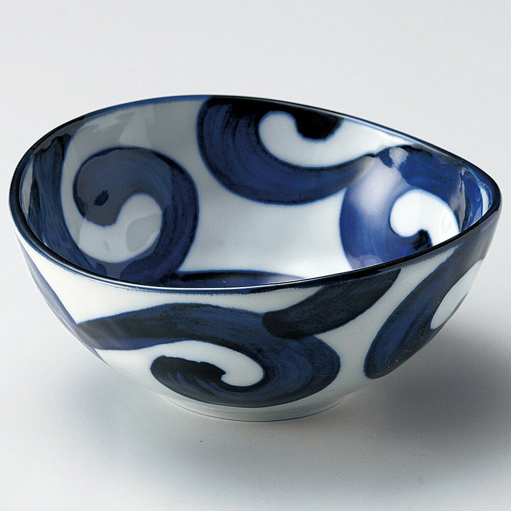 Other - ☆ 中鉢 ☆ 鳴門唐草楕円4.0鉢 [ 13.3 x 13 x 6.2cm ] | 中鉢 盛鉢 取り鉢 ボウル 中 おすすめ 人気 食器 業務用 飲食店 カフェ うつわ 器 おしゃれ かわいい お洒落 ギフト プレゼント 引き出物 内祝い 結婚祝い 誕生日 贈り物 贈答品