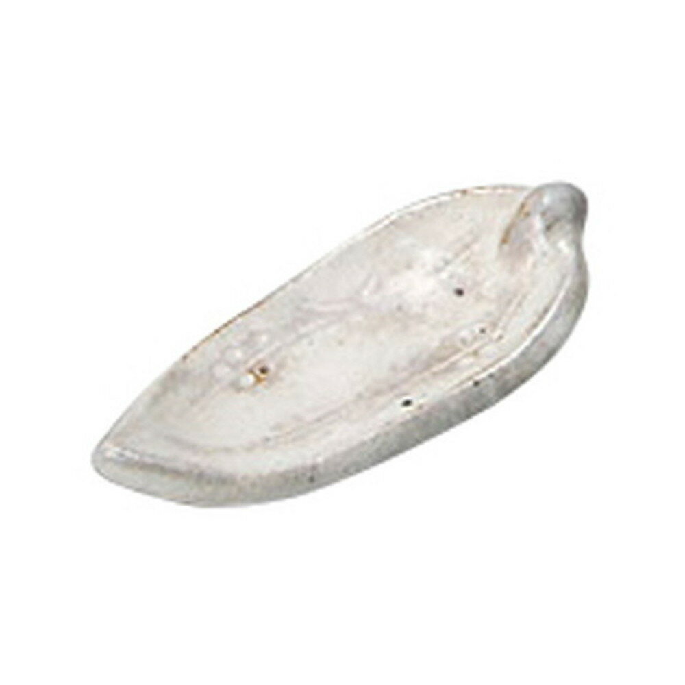 Leaf - 手造り粉引華紋(土物)木の葉箸置 [ 7.3 x 3.2 x 1.5cm ] [ 箸置 ] | 和食 日本食 飲食店 旅館 日本土産 | 箸置き 箸置 はしおき 箸 カトラリー 食器 業務用 飲食店 カフェ うつわ 器 おしゃれ かわいい お洒落 ギフト プレゼント 内祝い 結婚祝い 誕生日 贈り物 贈答品