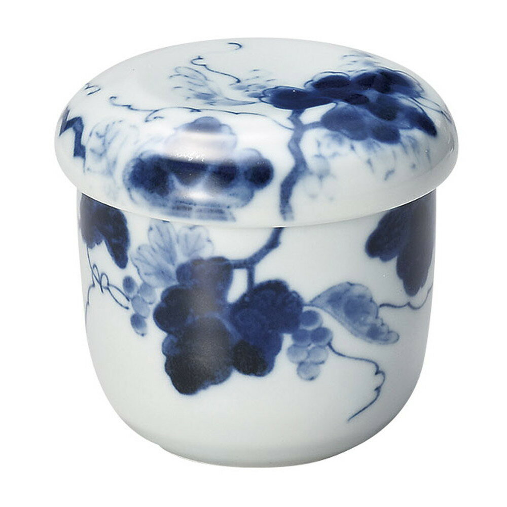 藍染ぶどうむし碗 [ φ7.7 x 7.8cm(205cc) ] | 茶碗蒸し ちゃわんむし 蒸し器 寿司屋 碗 むし碗 食器 業..