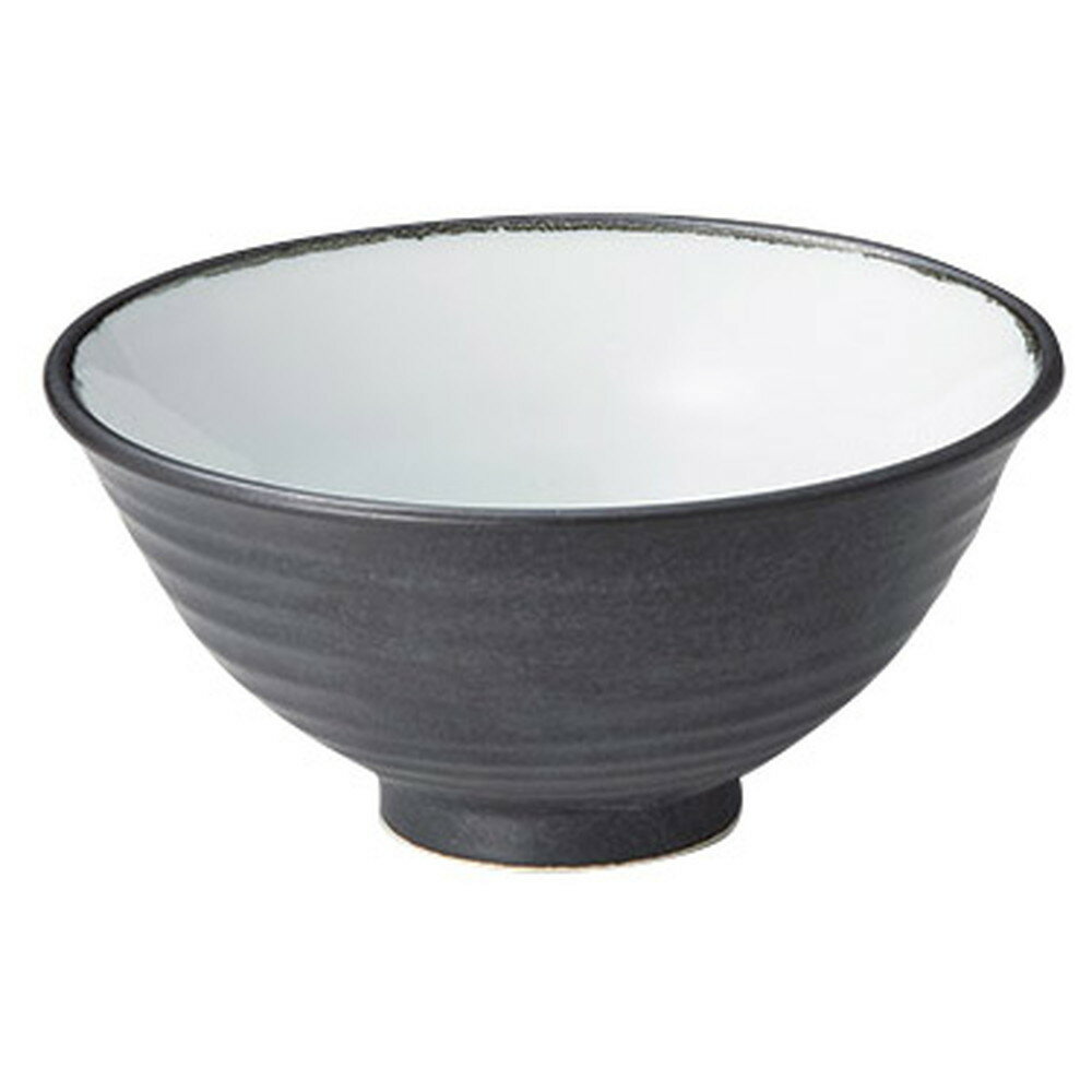 [商品名]　信楽黒釉反5.5丼[素材]　磁器[寸法]　φ16.2 x 8cm[産地]　日本商品によっては手造りのため、写真と色・かたちが若干異なることがございます。一般に陶磁器のサイズ・容量・色は、生産工程・焼成温度の変化・生産型の摩耗等に...