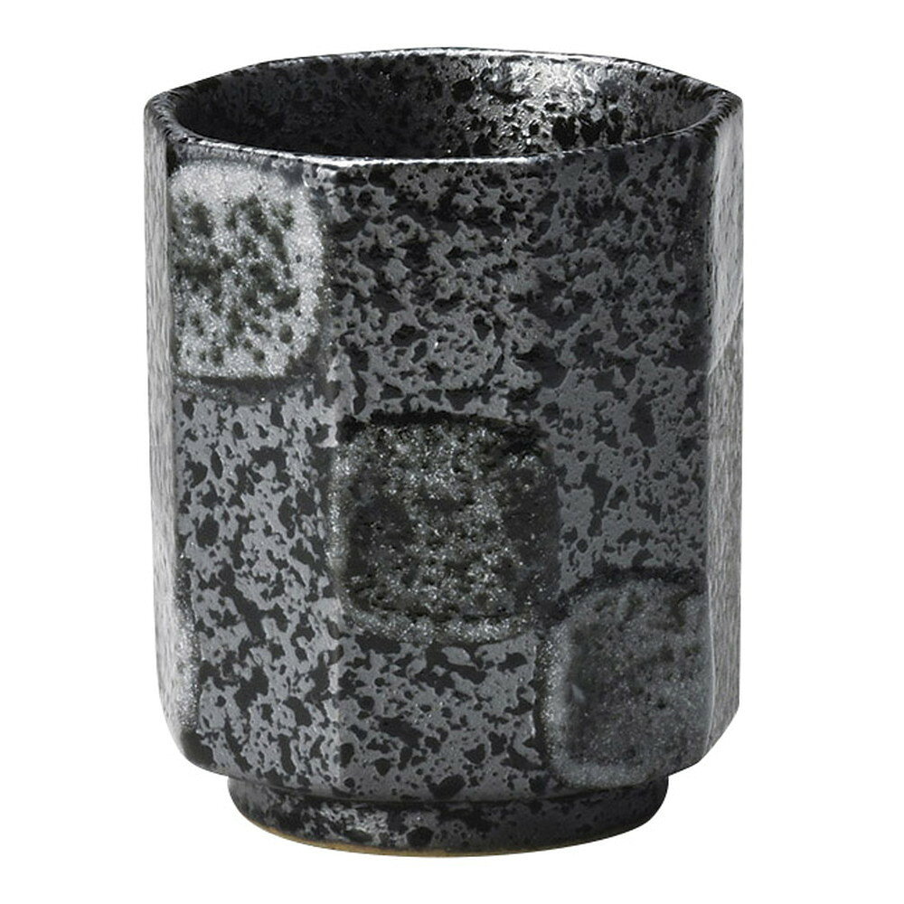 黒吹き小雪九角湯呑 [ φ6.8 x 8.5cm(190cc) ] | ゆのみ 湯呑 湯飲み 一服 お茶 人...