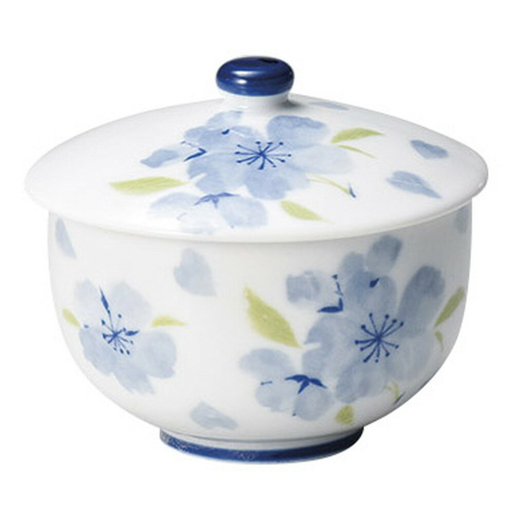 ブルー花散らし蓋付煎茶 [ φ8.7 x 7.8cm(220cc) ] [ 蓋付煎茶 ] | 湯呑 湯のみ せん茶 千茶 一服 人気 ..