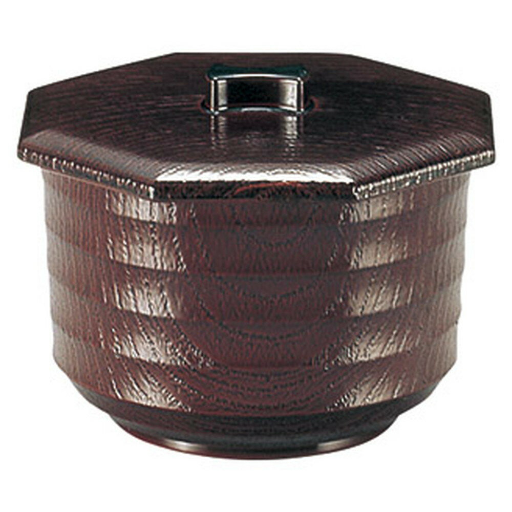 ［A］元禄木目飯器 溜(内朱) [ 11.4 x 10.5 x 7.8cm(370cc) ] | 飯器 お茶碗 おすすめ 人気 食器 業務用 飲食店 カフェ うつわ 器 おしゃれ かわいい お洒落 ギフト プレゼント 引き出物 内祝い 結婚祝い 誕生日 贈り物 贈答品