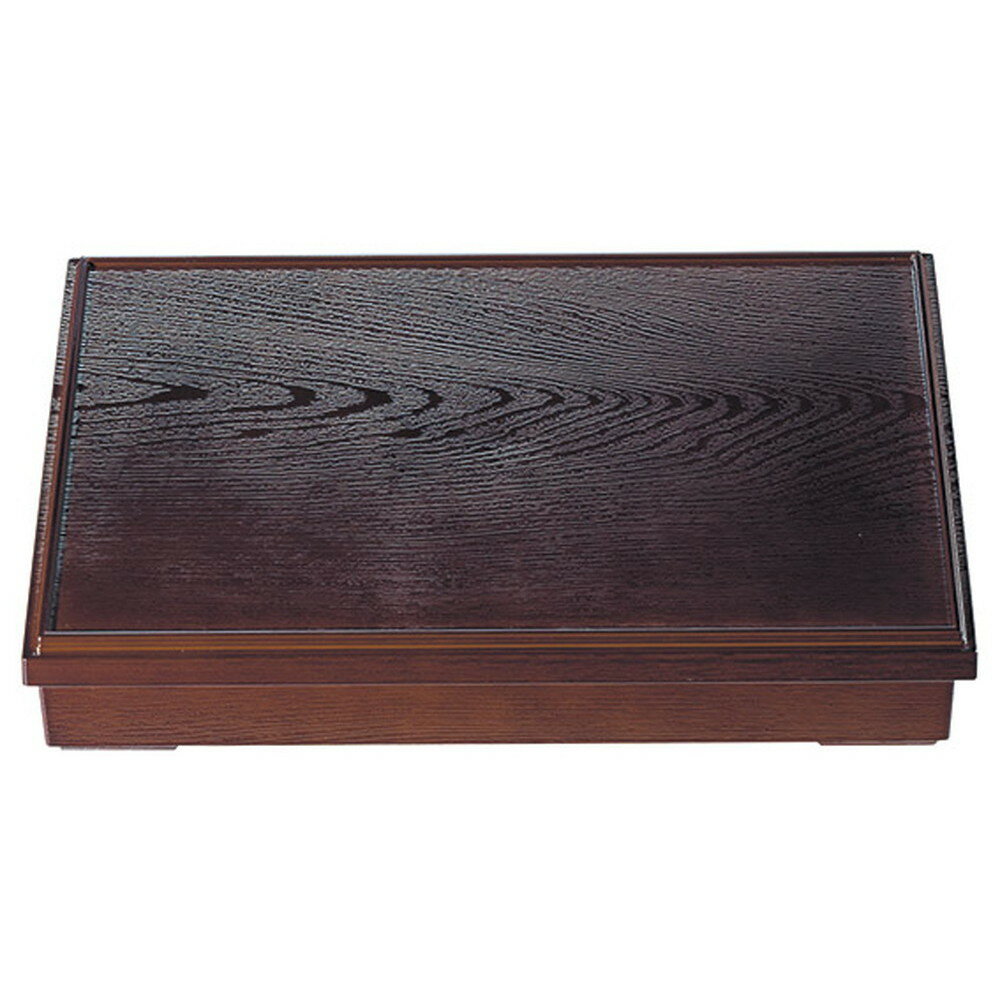 (A)ニュー尺3寸長手木目松花堂 溜(仕切別)? [ 38.5 x 26.5 x 6.5cm ] | 弁当 小鉢 豆皿 幕ノ内 人気 お..