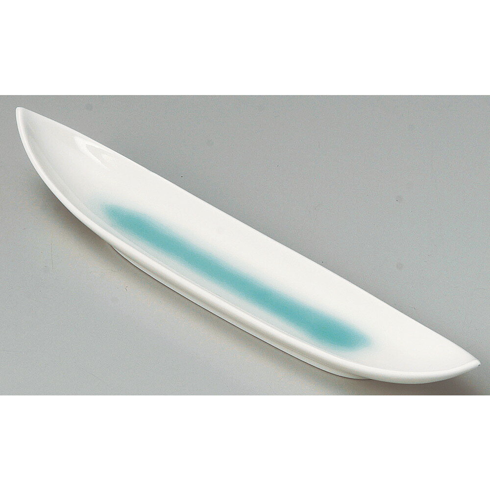 ☆ 突出皿 ☆ 青白磁舟型9.0寸前菜皿 [ 27 x 5 x 3.6cm ] | 和皿 焼き物 焼