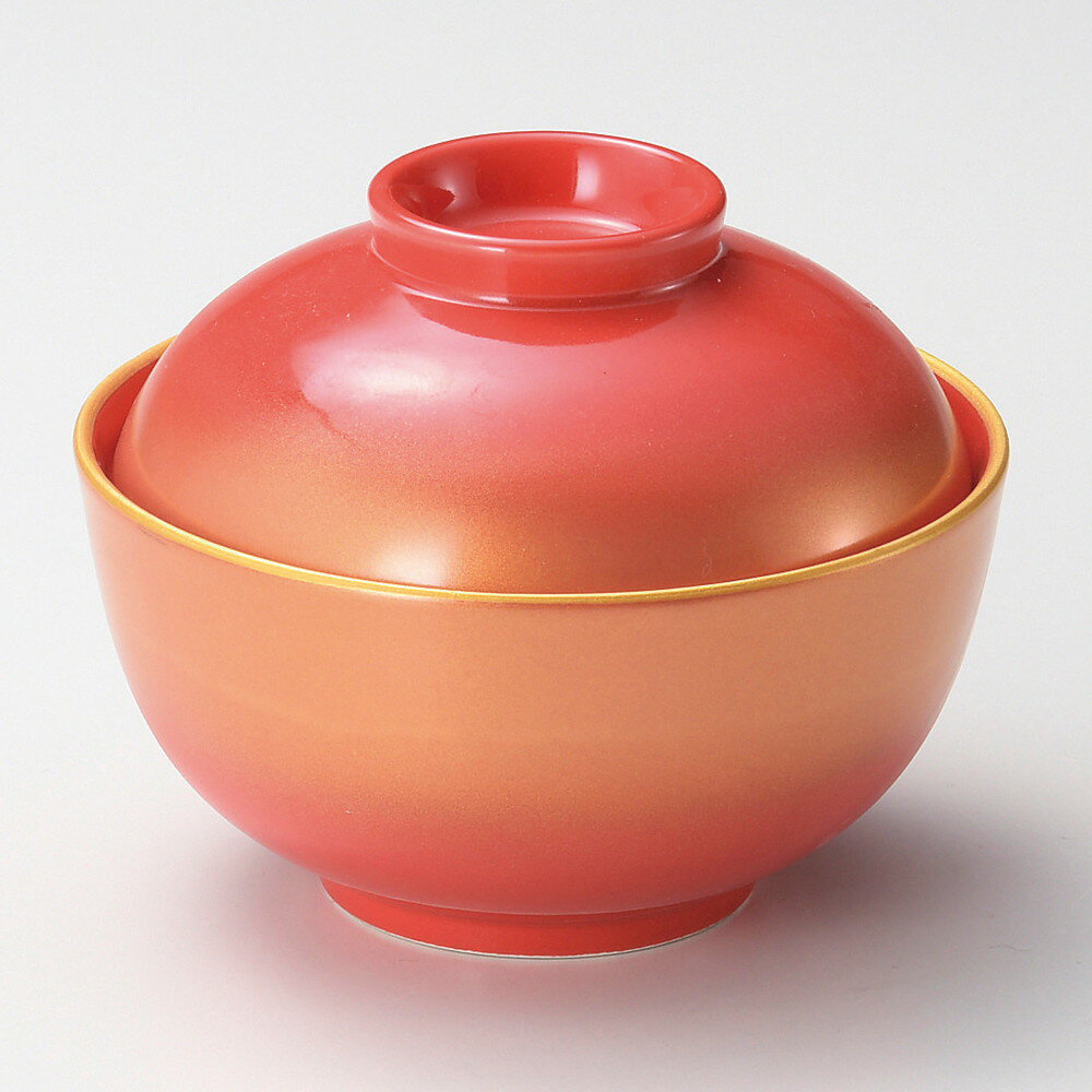 ☆ 円菓子碗 ☆ 赤釉 金吹煮物碗 [ φ11.5 x 9.2cm ] | 煮物 料亭 旅館 割烹 碗 人気 おすすめ 食器 業務用 飲食店 カフェ うつわ 器 おしゃれ かわいい ギフト プレゼント 引き出物 誕生日 贈り物 贈答品