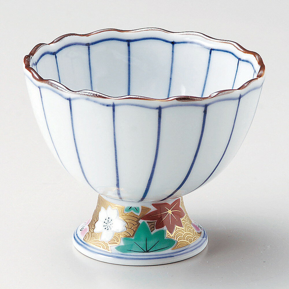 Small Bowls - ☆ 小付 ☆ 菊割春秋高台3.6小鉢 [ 9.4 x 7.5cm ] | 和食器 鉢 小鉢 ボウル 料亭 ホテル 食器 業務用 飲食店 カフェ うつわ 器 おしゃれ かわいい ギフト プレゼント 内祝い 誕生日 贈り物 贈答品 おすすめ