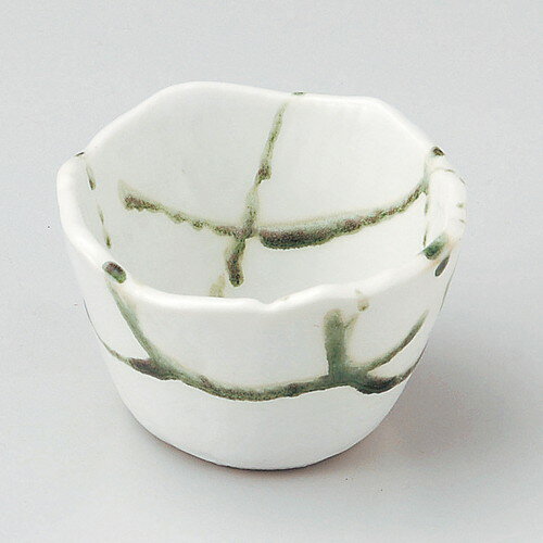 ☆ 小付 ☆ 白マット織部流し小付 [ 9.2 x 5.5cm ] | 和食器 鉢 小鉢 ボウル 料亭 ホテル 食器 業務用 飲..