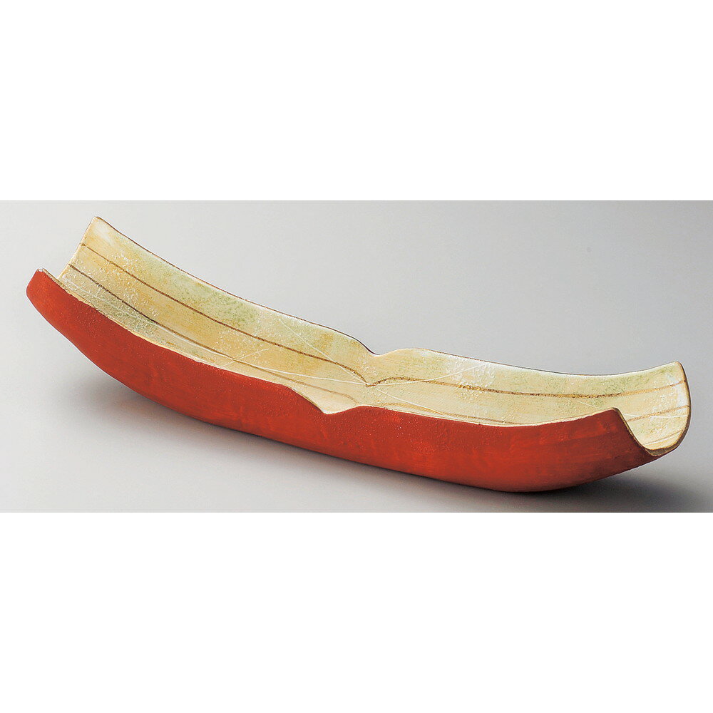 Large Bowl - ☆ 変形大皿 ☆ 六銅金彩長盛鉢 [ 37 x 8.2 x 6.8cm ] | 盛り鉢 盛鉢 万能 取り鉢 おすすめ 食器 業務用 飲食店 カフェ うつわ 器 おしゃれ かわいい お洒落 可愛い おしゃれ かわいい お洒落 可愛い