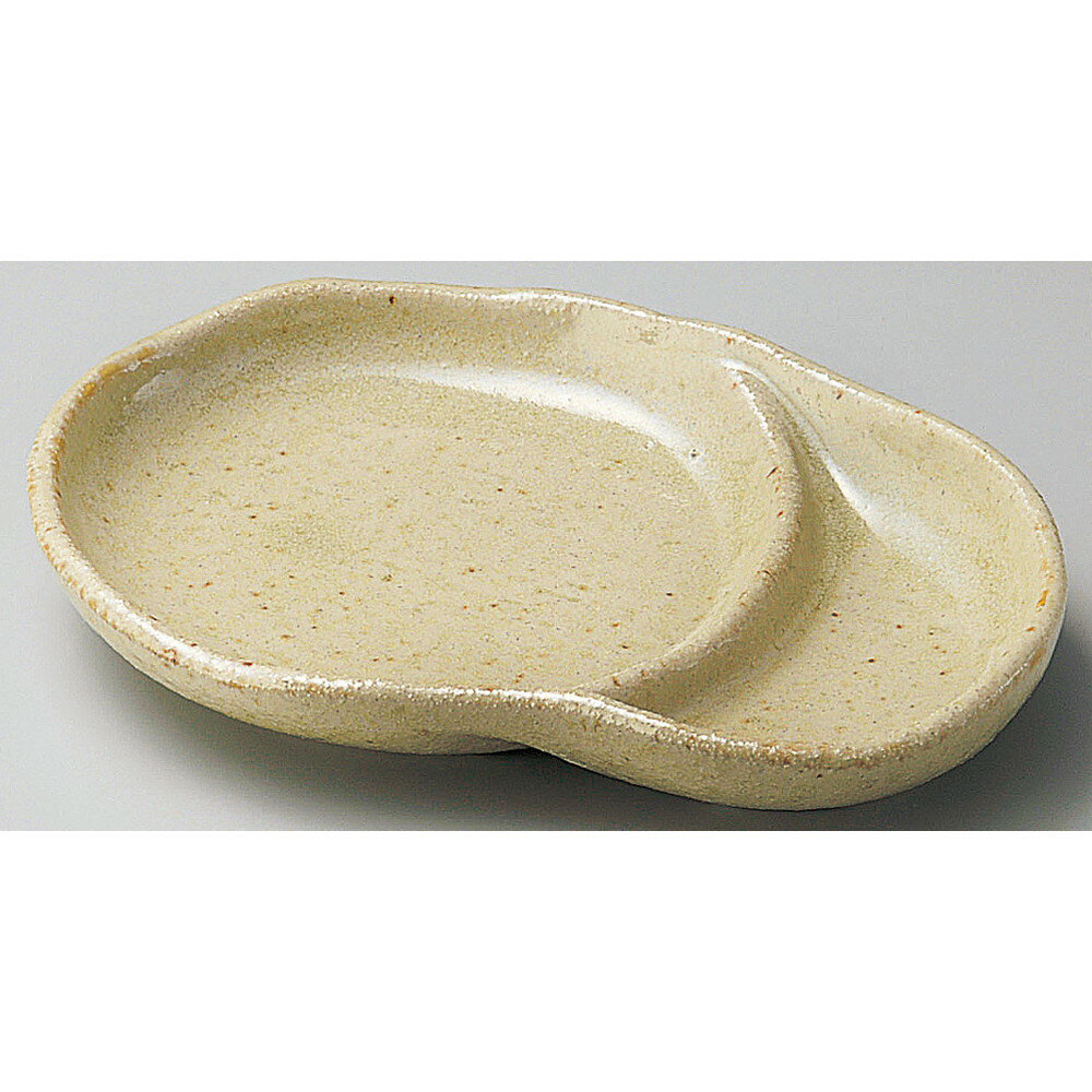 ☆ 仕切皿 ☆ うす茶うのふ変形仕切皿 [ 17.4 x 12.2 x 2.6cm ] | 焼肉 ビュッフェ タレ入れ 人気 おすすめ 食器 業務用 飲食店 カフェ うつわ 器 おしゃれ かわいい ギフト プレゼント 引き出物 誕生日 贈り物 贈答品
